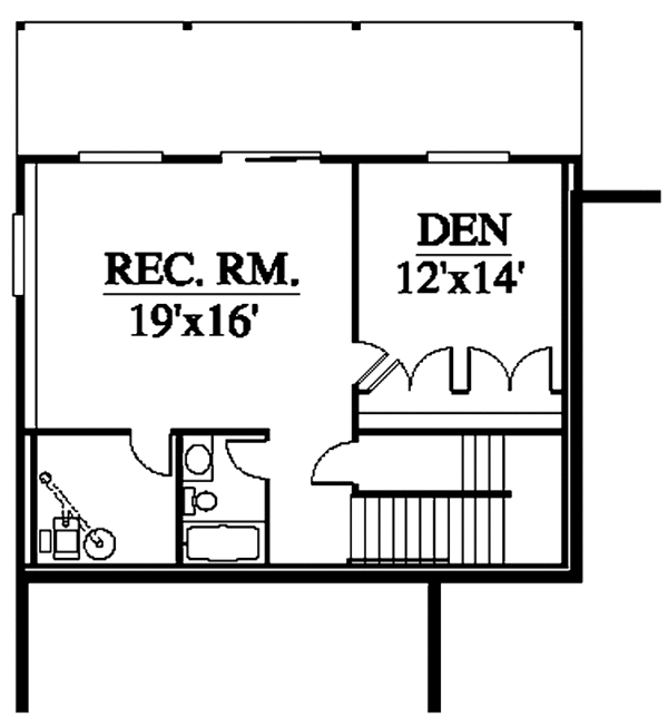 House Plan Design - Contemporary Floor Plan - Lower Floor Plan #951-15