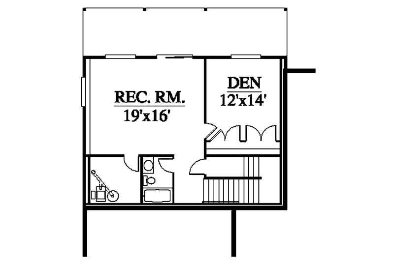 House Plan Design - Floor Plan - Lower Floor for Contemporary House Plan #951-15 - 4 bed, 3.5 bath