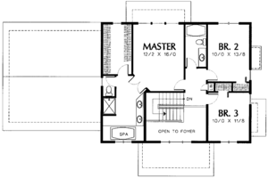 Floor Plan - Upper Floor for Craftsman House Plan #48-760 - 3 bed, 2.5 bath