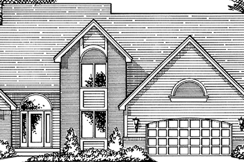 House Blueprint - Exterior - Front Elevation 3 for Traditional House Plan #51-895 - 4 bed, 2.5 bath