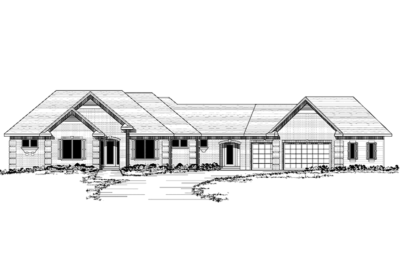 Architectural House Design - Exterior - Front Elevation 3 for Traditional House Plan #51-678 - 4 bed, 4.5 bath