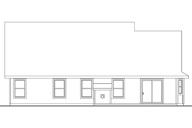Home Plan - Exterior - Rear Elevation for Traditional House Plan #124-602 - 3 bed, 2.5 bath