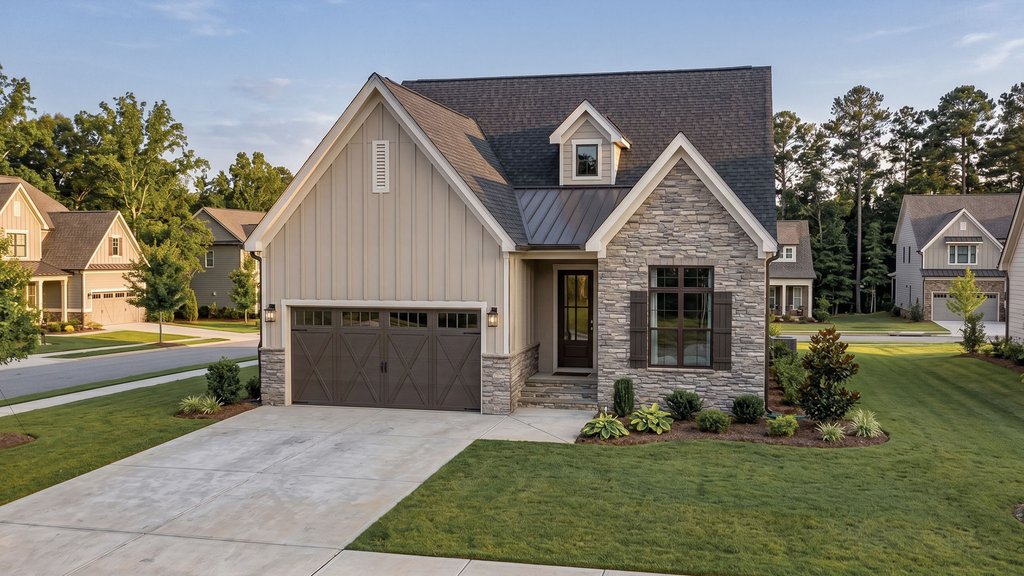 Exterior - Front Elevation 2 for Farmhouse House Plan #455-773 - 4 bed, 4 bath