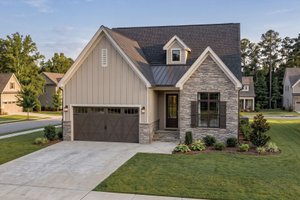 House Blueprint - Exterior - Front Elevation for Farmhouse House Plan #455-773 - 4 bed, 4 bath