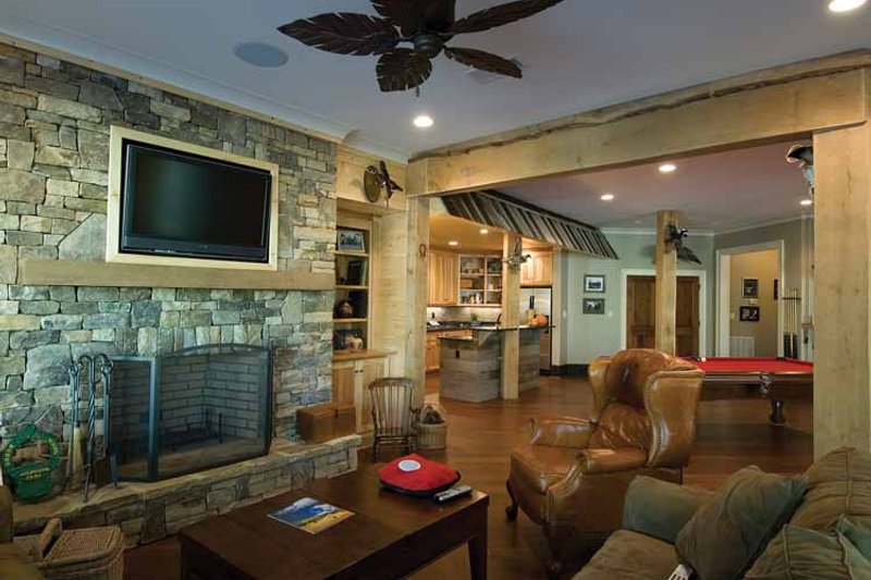 House Blueprint - Interior - Family Room 1 for Craftsman House Plan #54-362 - 4 bed, 4.5 bath