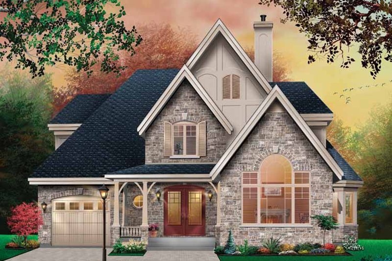 Dream House Plan - Exterior - Front Elevation 3 for Country House Plan #23-2416 - 3 bed, 2 bath