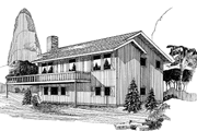 European Style House Plan - 4 Beds 3 Baths 2622 Sq/Ft Plan #60-903 