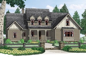 Exterior - Front Elevation 4 for Colonial House Plan #927-969 - 3 bed, 3.5 bath