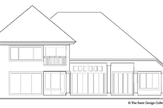 Exterior - Rear Elevation for Country House Plan #930-341 - 4 bed, 3.5 bath