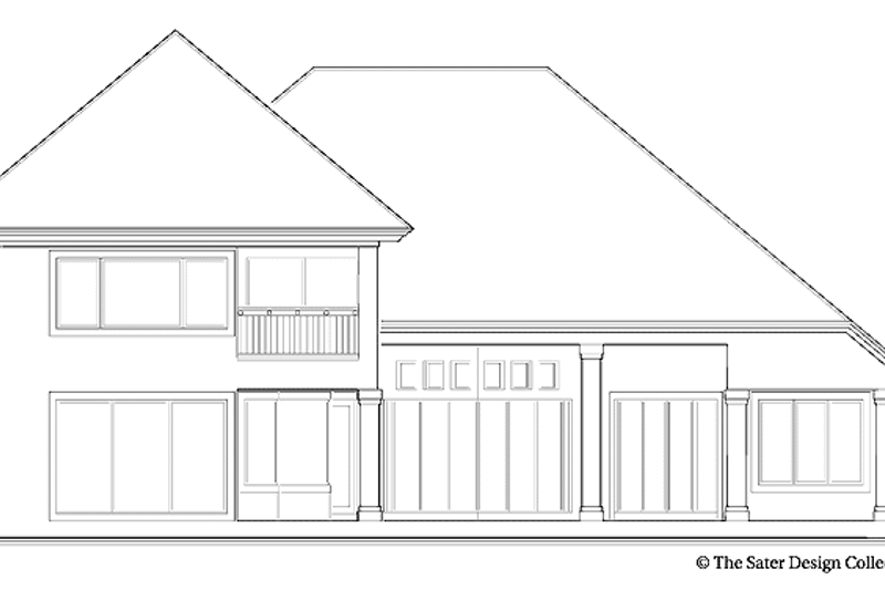 Architectural House Design - Exterior - Rear Elevation for Country House Plan #930-341 - 4 bed, 3.5 bath