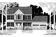 Country Style House Plan - 3 Beds 2.5 Baths 2190 Sq/Ft Plan #1053-4 Exterior 
