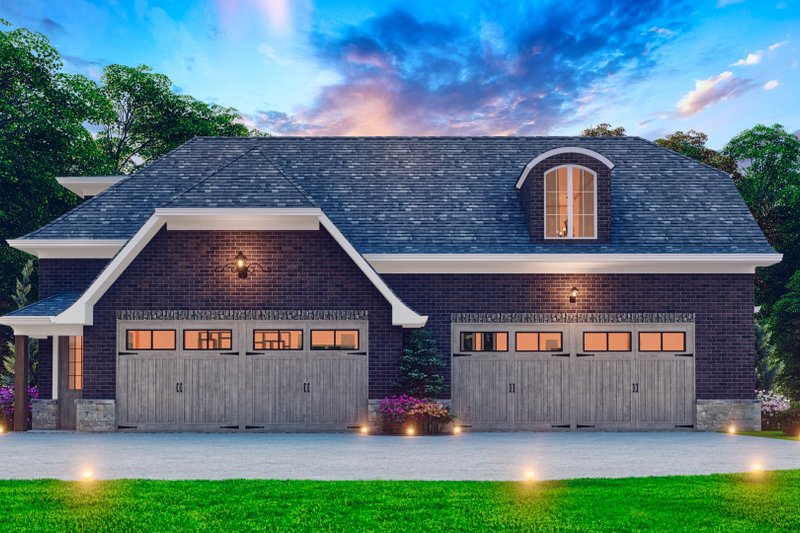 House Blueprint - Exterior - Front Elevation 3 for Modern House Plan #54-593, 0 bath