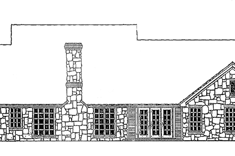 Dream House Plan - Exterior - Rear Elevation for Country House Plan #310-1025 - 4 bed, 2.5 bath