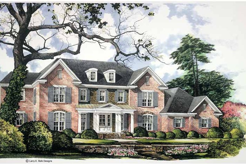 House Blueprint - Colonial Exterior - Front Elevation Plan #952-253