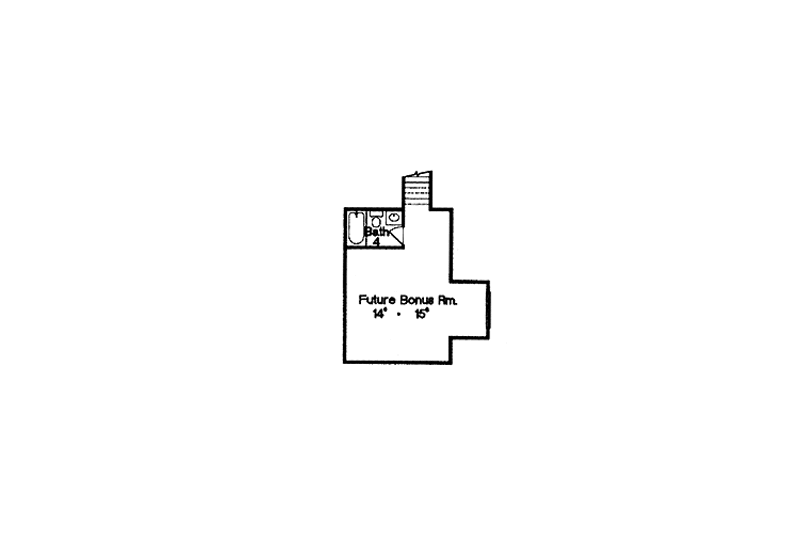 House Blueprint - Floor Plan - Upper Floor for Country House Plan #968-10 - 3 bed, 2.5 bath