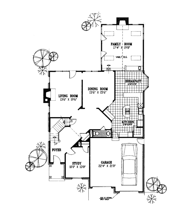 Dream House Plan - European Floor Plan - Main Floor Plan #953-117