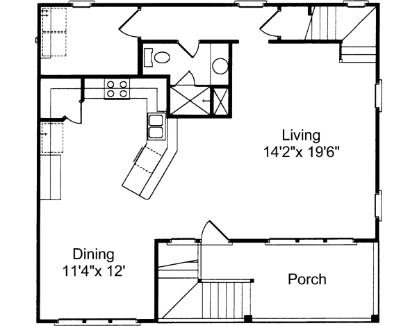 Beach Floor Plan - Main Floor Plan #37-150