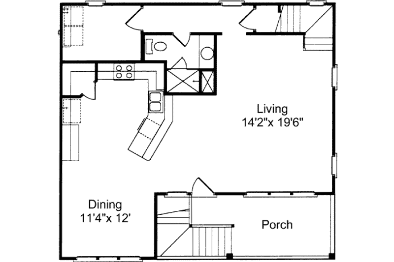 Architectural House Design - Floor Plan - Main Floor for Beach House Plan #37-150 - 3 bed, 3 bath