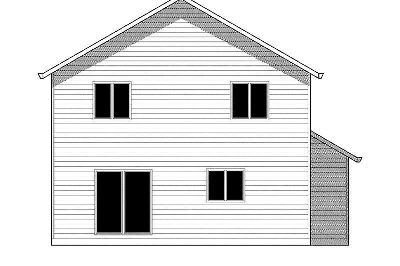 House Design - Exterior - Rear Elevation for Craftsman House Plan #943-14 - 3 bed, 2.5 bath
