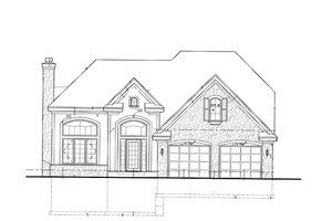 Dream House Plan - Exterior - Front Elevation for European House Plan #320-1058 - 3 bed, 3 bath