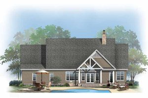 Exterior - Rear Elevation for Craftsman House Plan #929-875 - 3 bed, 2 bath