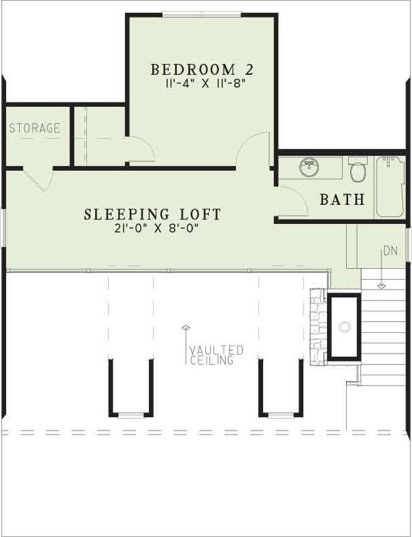 Farmhouse Floor Plan - Upper Floor Plan #17-2019