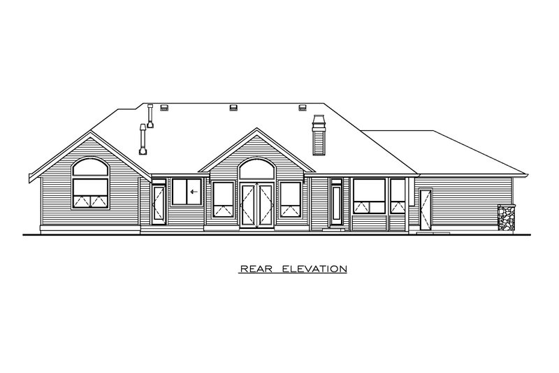 Dream House Plan - Exterior - Rear Elevation for Contemporary House Plan #1100-130 - 3 bed, 2.5 bath