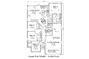 Floor Plan - Main Floor for Modern House Plan #513-2282 - 4 bed, 3 bath