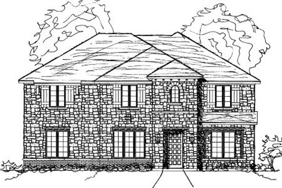 European Exterior - Front Elevation Plan #141-308