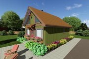 Cottage Style House Plan - 2 Beds 1 Baths 796 Sq/Ft Plan #126-140 Exterior 