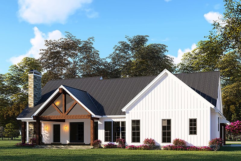 House Blueprint - Exterior - Rear Elevation for Barndominium House Plan #923-130 - 3 bed, 2.5 bath