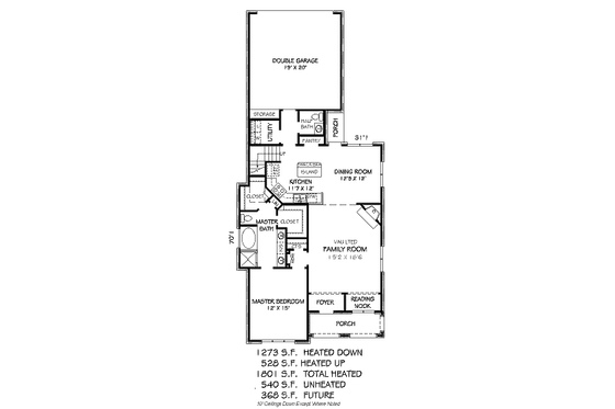 Floor Plan - Main Floor for European House Plan #424-83 - 3 bed, 2.5 bath