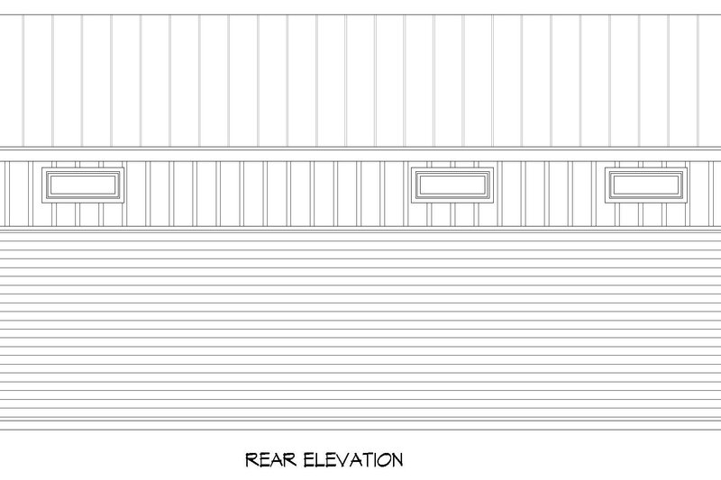 House Plan Design - Exterior - Rear Elevation for Modern House Plan #932-574, 1 bath