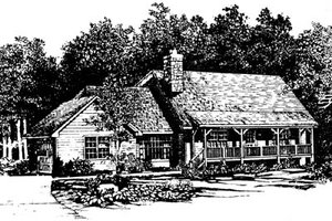 Country Exterior - Front Elevation Plan #10-239