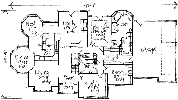 European Floor Plan - Main Floor Plan #308-177