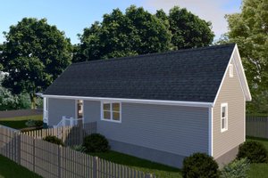 Exterior - Rear Elevation for Cottage House Plan #79-104 - 2 bed, 1 bath