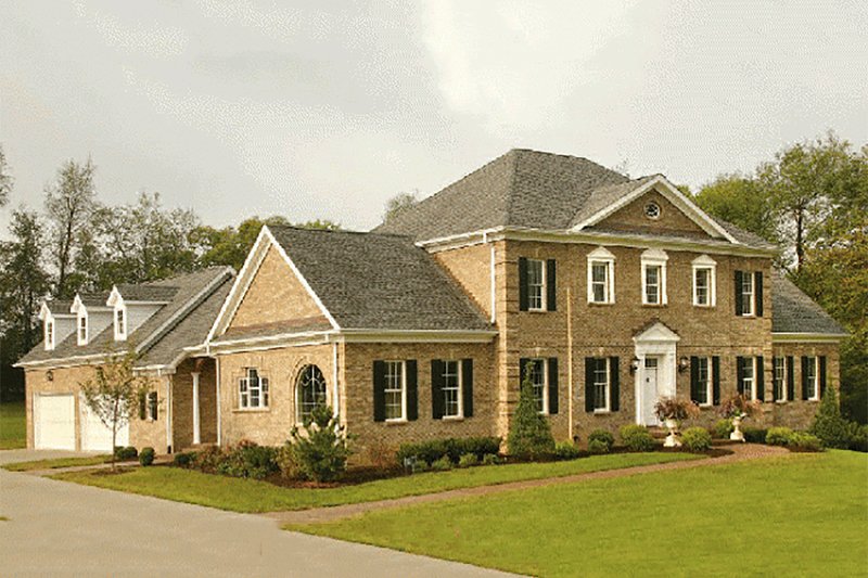 Architectural House Design - Exterior - Front Elevation 2 for Colonial House Plan #137-200 - 4 bed, 4.5 bath