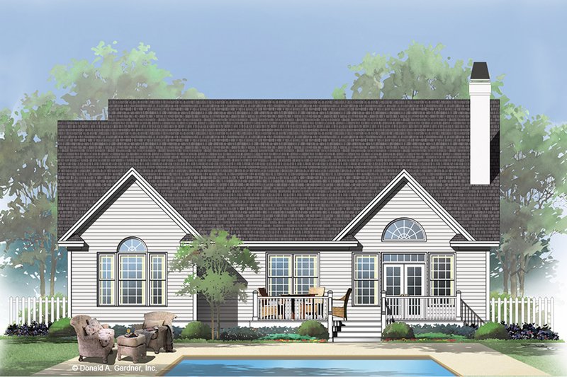 Home Plan - Exterior - Rear Elevation for Traditional House Plan #929-42 - 3 bed, 2 bath