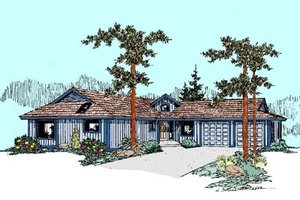 Ranch Exterior - Front Elevation Plan #60-456