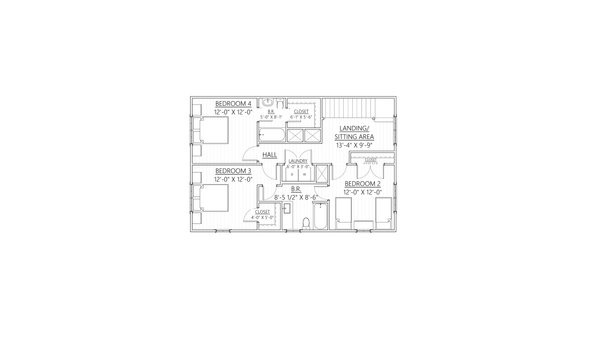Cottage Floor Plan - Upper Floor Plan #1094-19