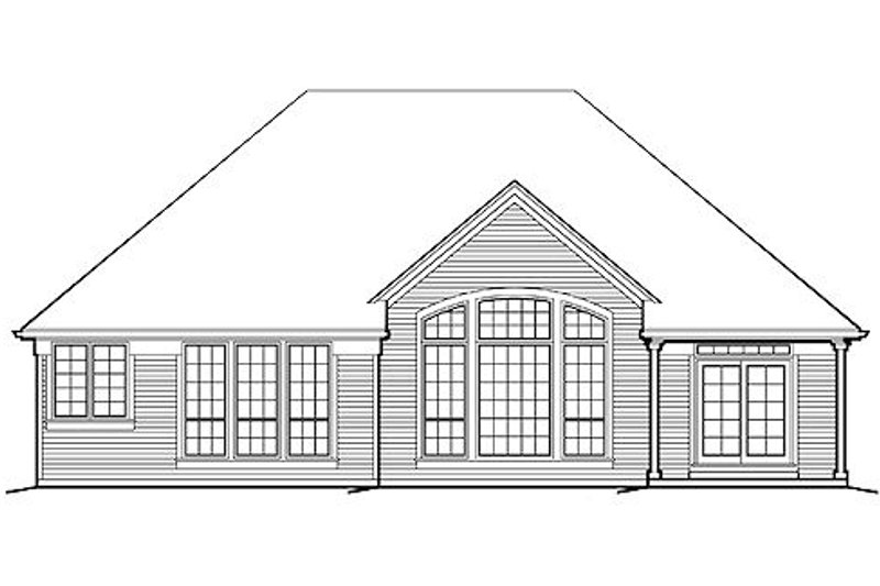 Home Plan - Exterior - Rear Elevation for Traditional House Plan #48-413 - 2 bed, 2 bath
