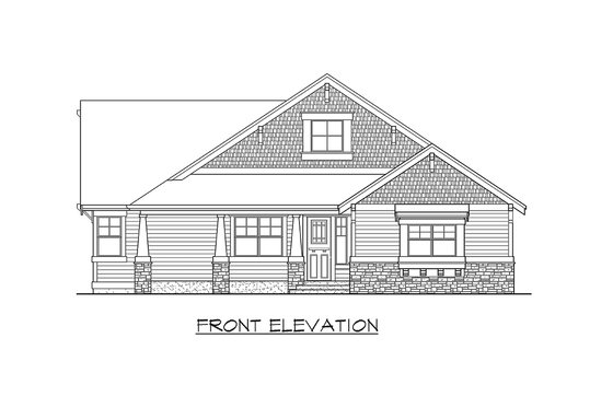 Exterior - Other Elevation for Craftsman House Plan #132-198 - 3 bed, 2 bath