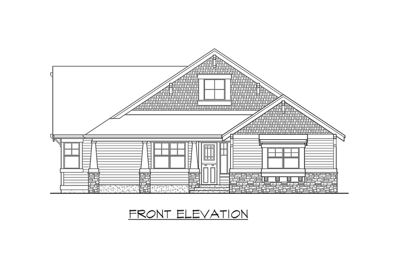 Dream House Plan - Exterior - Other Elevation for Craftsman House Plan #132-198 - 3 bed, 2 bath