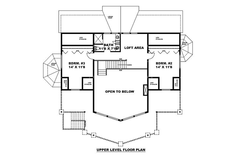 House Plan Design - Floor Plan - Upper Floor for Craftsman House Plan #117-1015 - 3 bed, 2.5 bath
