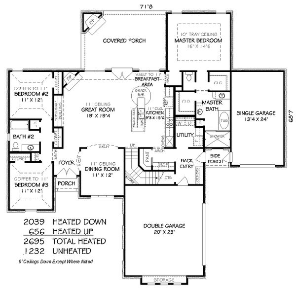 European Floor Plan - Main Floor Plan #424-250