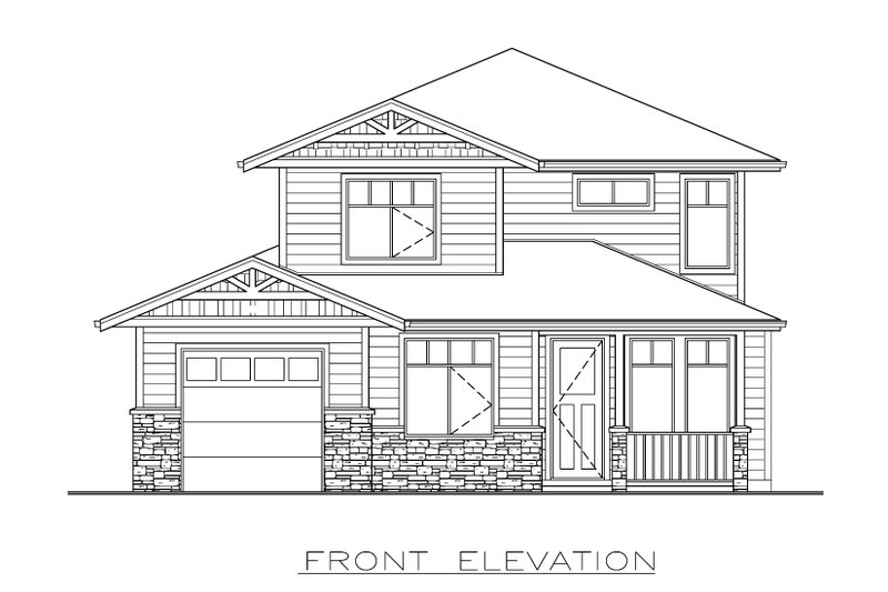 House Design - Exterior - Front Elevation 3 for Craftsman House Plan #1100-5 - 3 bed, 2.5 bath