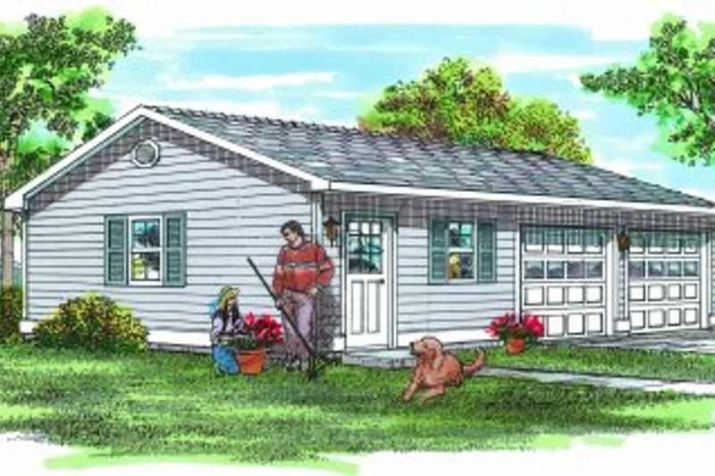 Dream House Plan - Traditional Exterior - Front Elevation Plan #47-496
