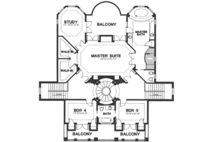 Floor Plan - Other Floor for European House Plan #115-152 - 5 bed, 5 bath