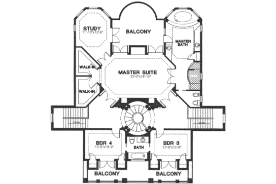 Floor Plan - Other Floor for European House Plan #115-152 - 5 bed, 5 bath