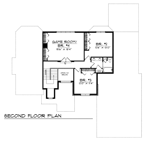 Modern Floor Plan - Upper Floor Plan #70-471